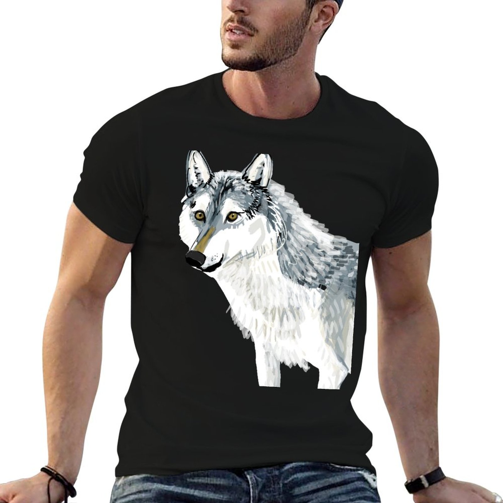 Alberta Lighting & Decor Reviews - Totem Alberta Wolf T-shirt Casual lichte