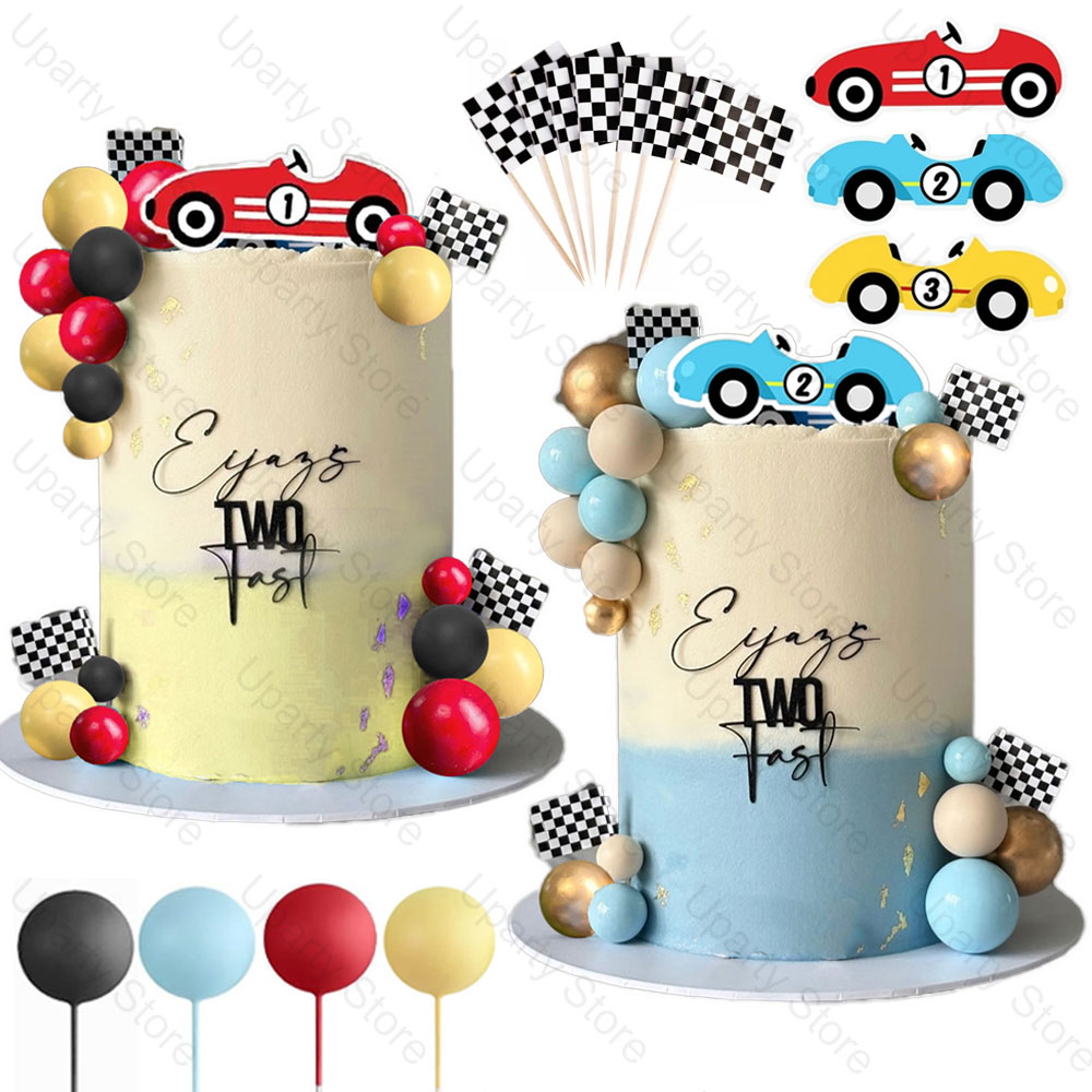 Lighting Mcqueen Birthday Decor - 33 Stuks Race Auto Cake Toppers