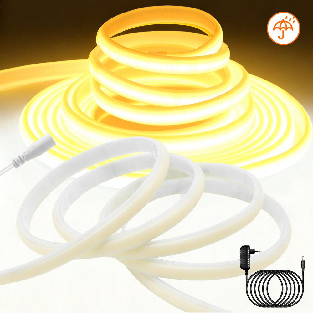 Decor Lighting Uk - 12V COB LED-striplicht Flexibele tape Hoogte