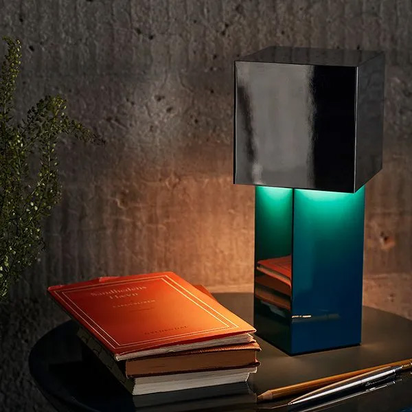 Geometric Lamp Shade - Oplaadbare geometrische metalen bureaulamp met draaibare