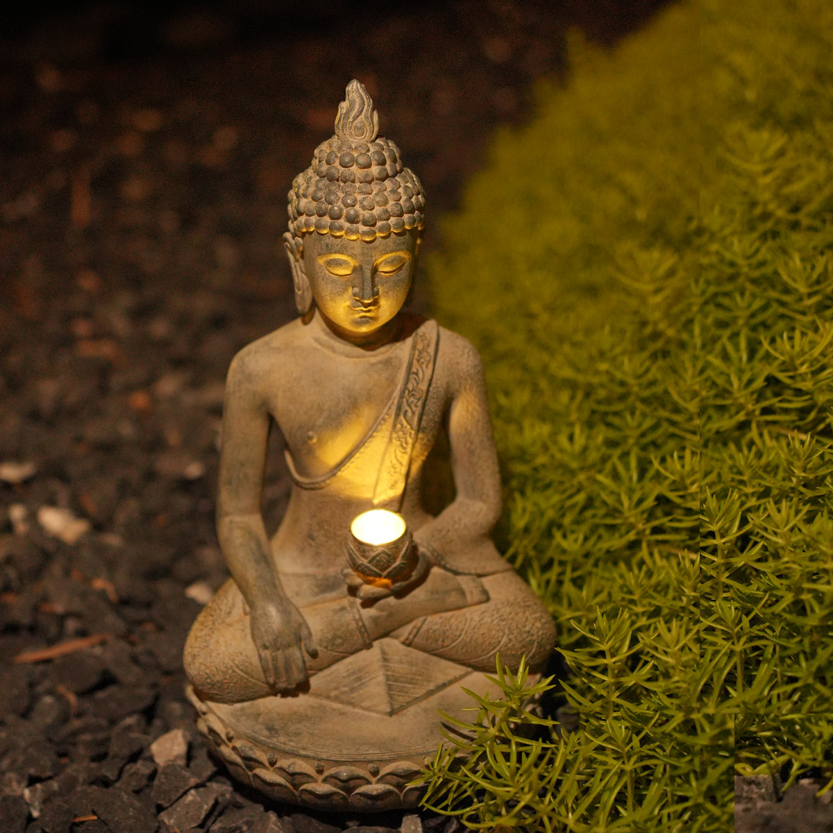 Decor Lighting India - Creativiteit Zonne-energie Binnenplaats Verlichting Tuin Boeddhabeeld