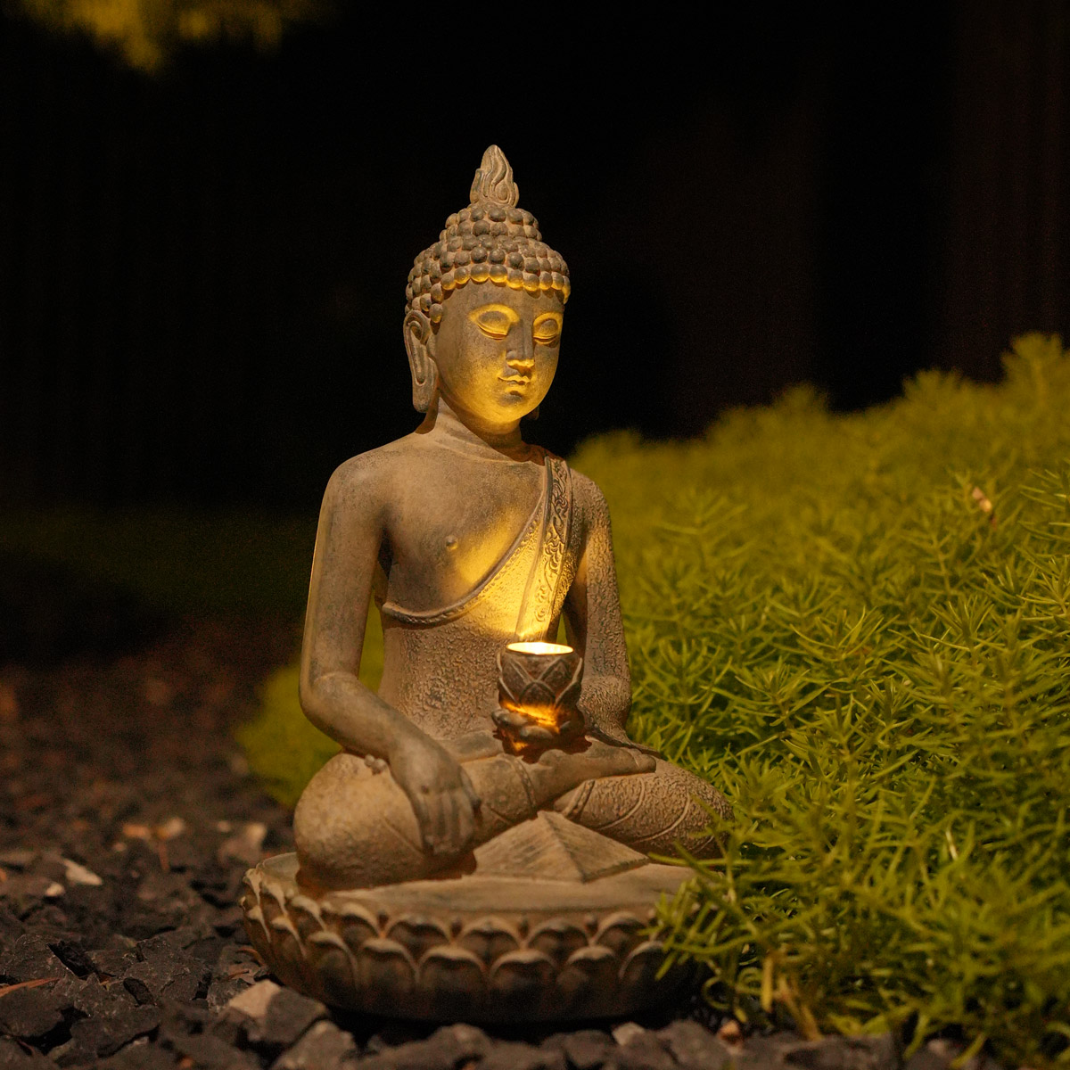 Decor Lighting India - Op Zen Geïnspireerd Boeddhabeeld Op Zonne-Energie