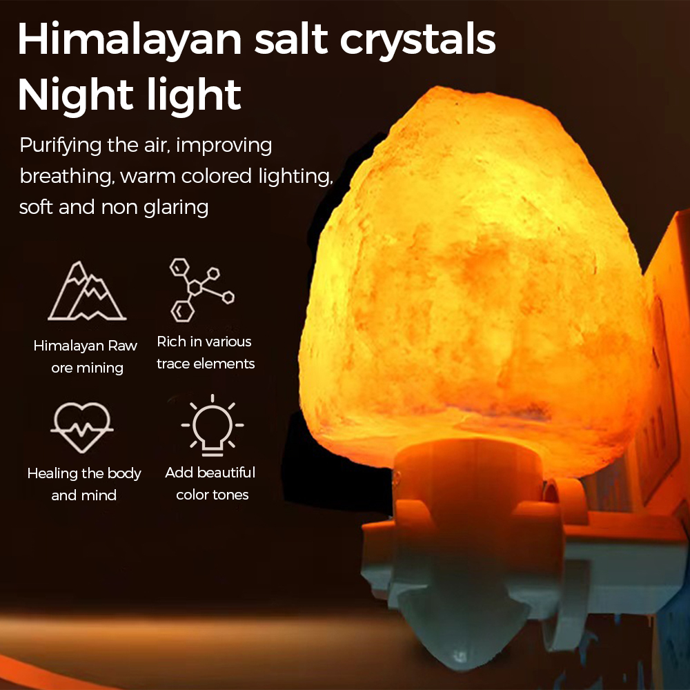 Decor Lighting Uk - C5 LED-nachtlampje Himalaya-zoutlamp Nachtkastje Home Decor
