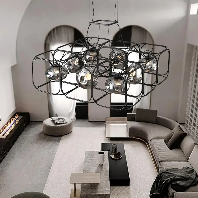 Retro LED-kroonluchter zwarte  - Geometric Lamp Shade recensie en prijs