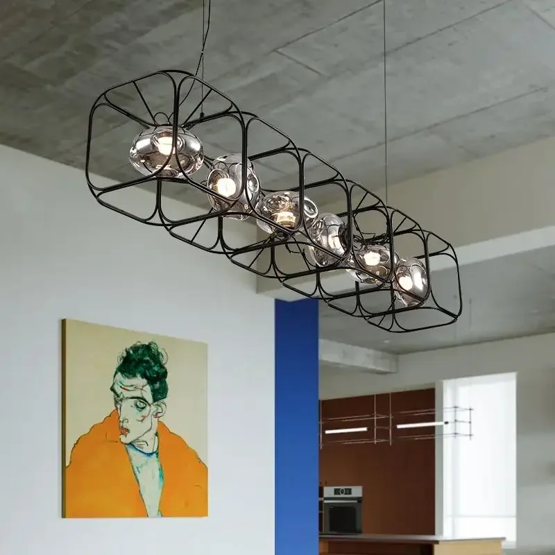 Retro LED-kroonluchter zwarte  - Geometric Lamp Shade recensie en prijs