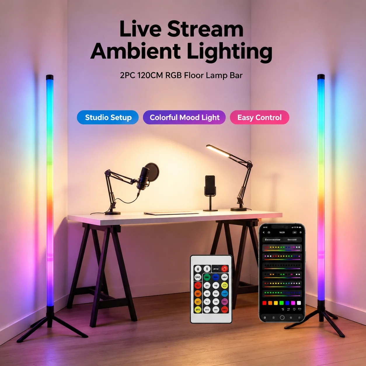 2-pack RGB LED hoeklamp, 120 c - Decor Lighting Pack recensie en prijs