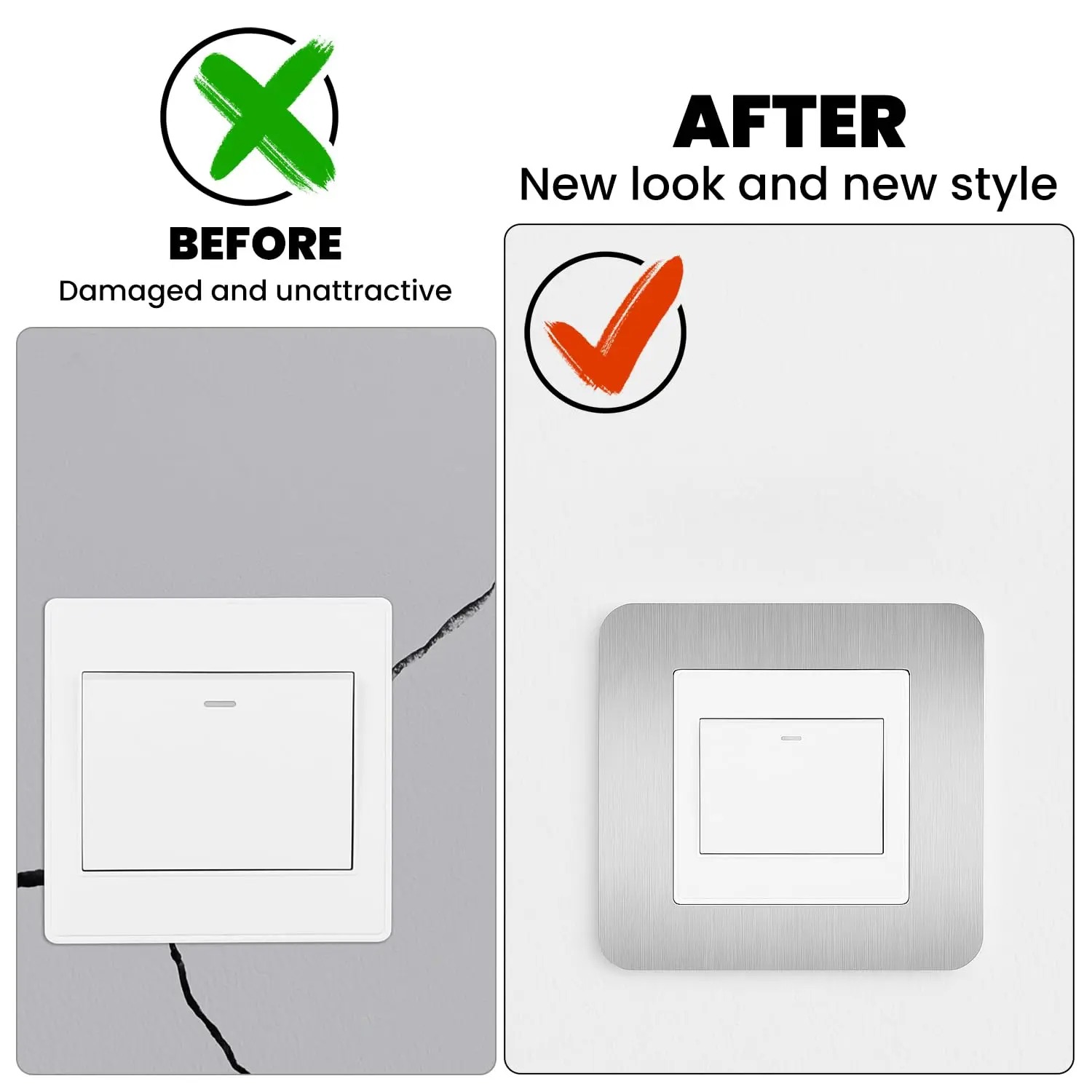4 stuks zilverachtige zelfklev - Decor Lighting Uk recensie en prijs