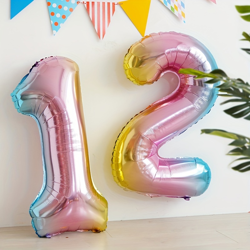 32 inch regenboog gradiënt num - Lighting Mcqueen Birthday Decor recensie en prijs