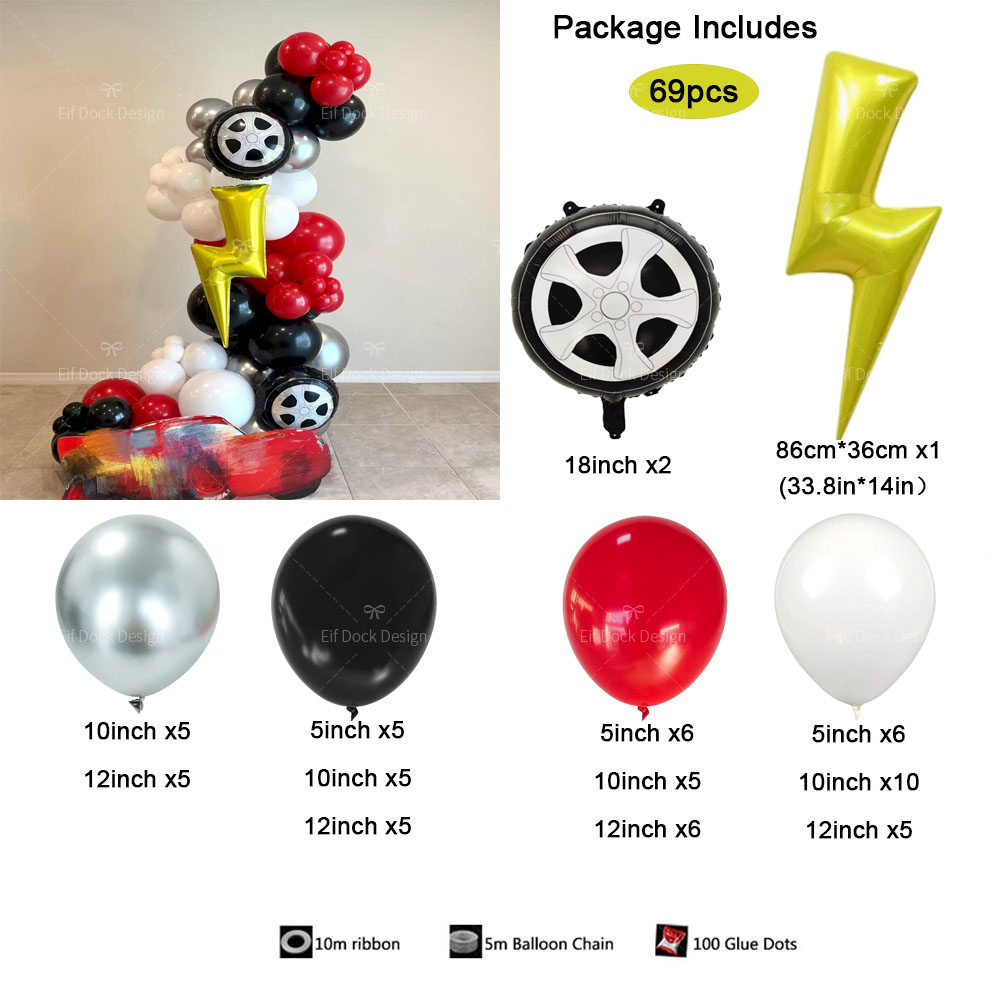 69 stuks Lightning Racing auto - Lighting Mcqueen Birthday Decor recensie en prijs