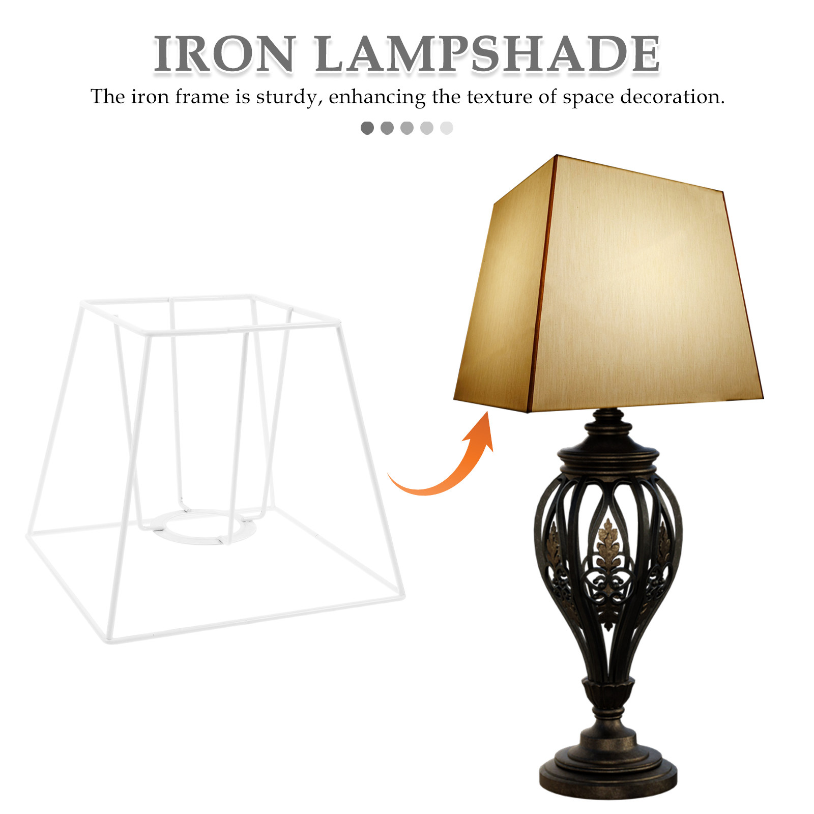 Trapeziumvormig ijzerdraad lam - Geometric Lamp Shade recensie en prijs