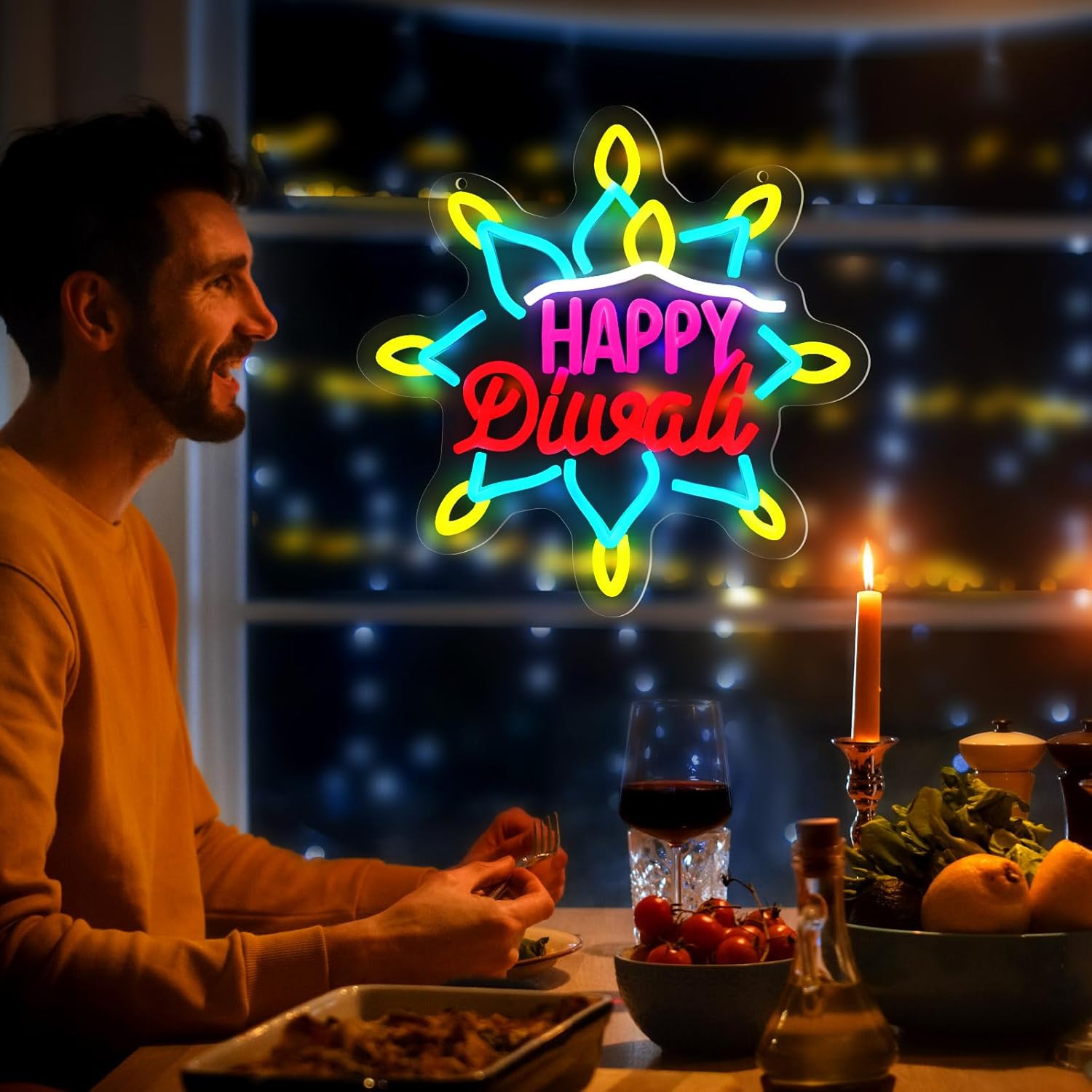 Gelukkige Diwali Neonreclame L - Decor Lighting India recensie en prijs
