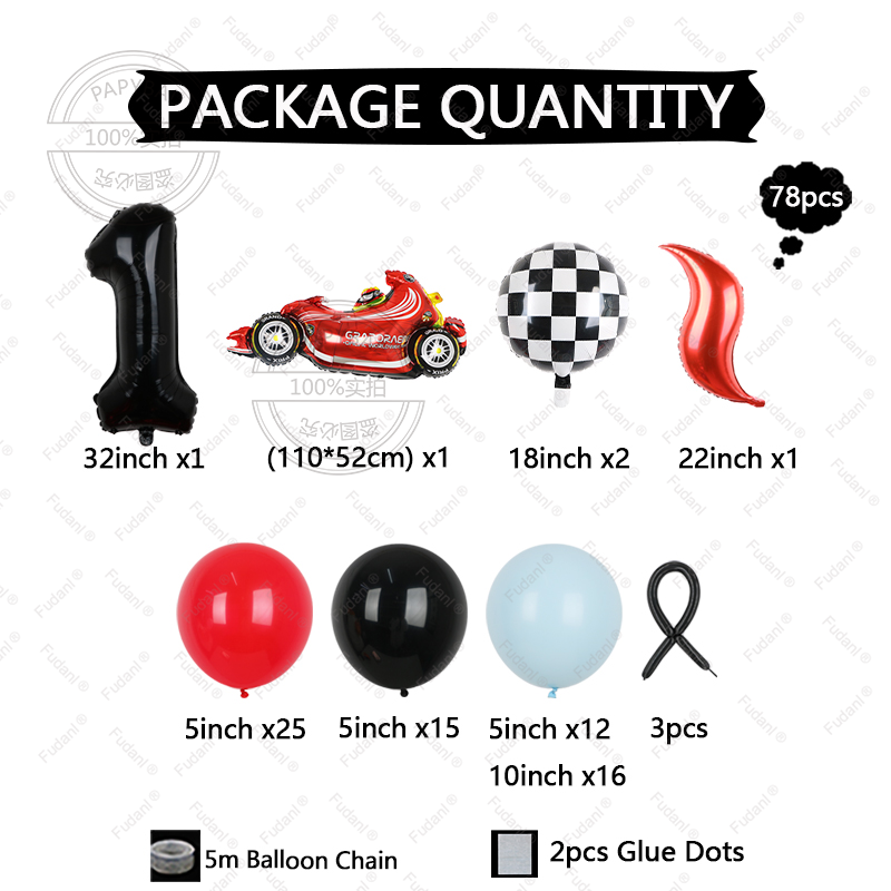 78-delige raceauto thema auto  - Lighting Mcqueen Birthday Decor recensie en prijs
