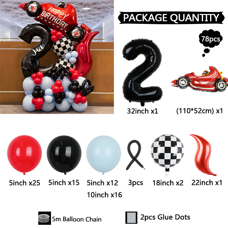78-delige raceauto thema auto  - Lighting Mcqueen Birthday Decor recensie en prijs